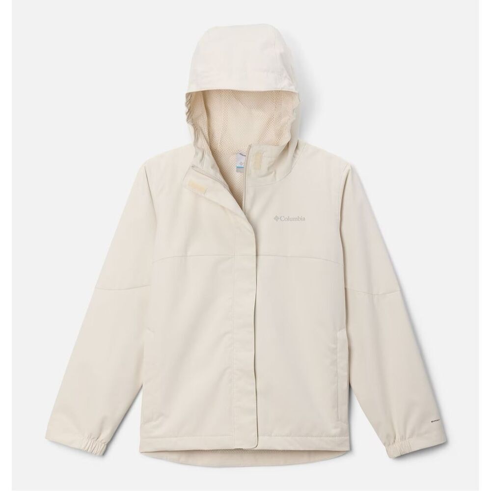 Columbia GIRLS NWT YOUTH Chalk Hikebound II Hooded Rain Jacket